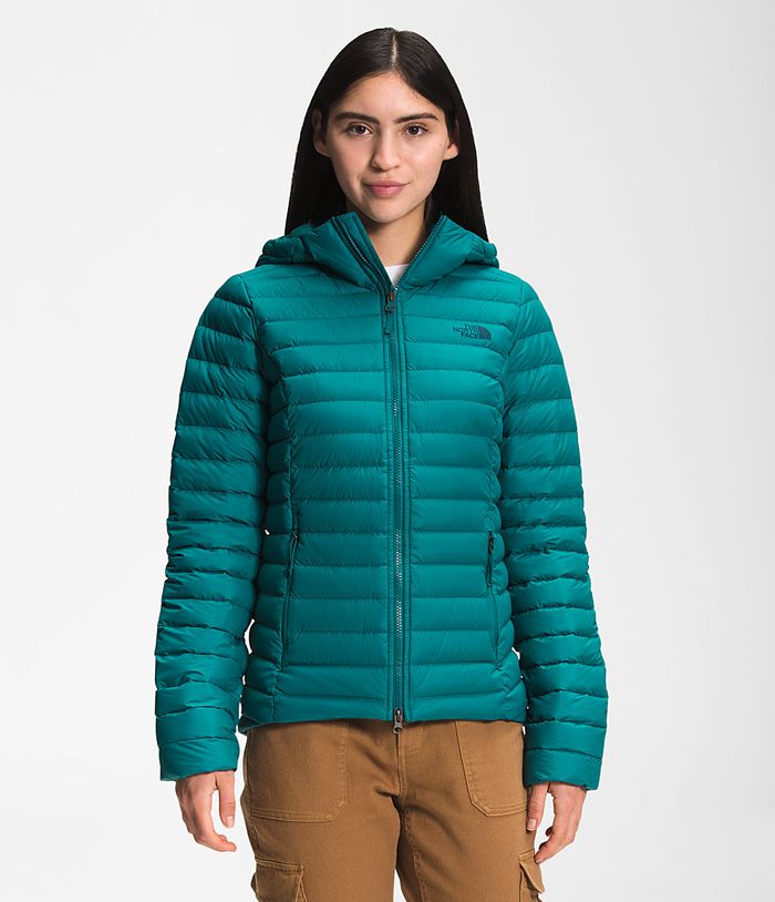 Plumifero The North Face Mujer Verde Stretch Sudadera Con Capucha 14385JKID